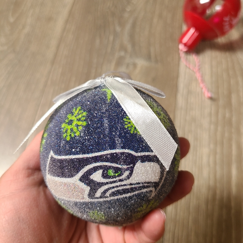 Seahawks, Fireball and Bud Light Christmas Ornaments - set of 3 - Picture 7 of 8